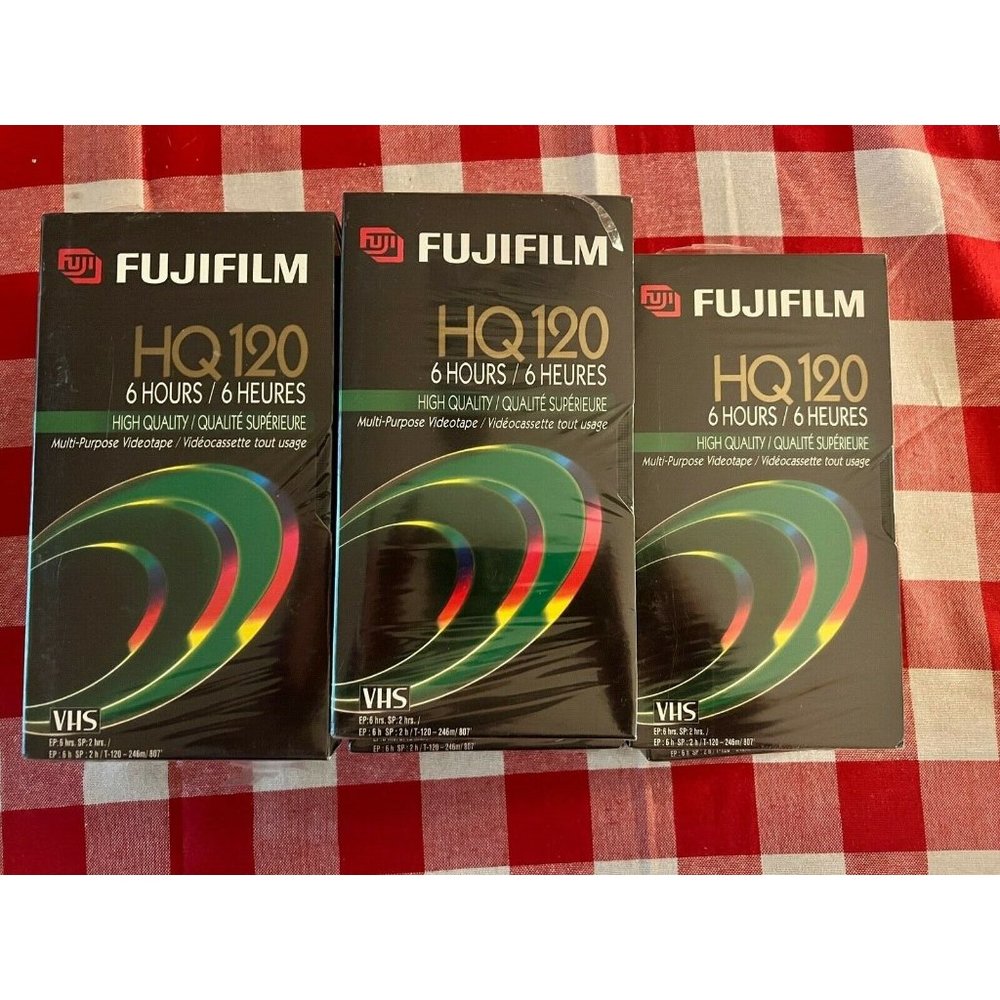 Lot of 8 FujiFilm VHS Video Tape T120 6HR Sealed NEW Blank Cassette Tapes